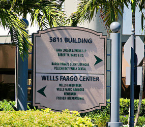 Front sign for the Offices at Pelican Bay